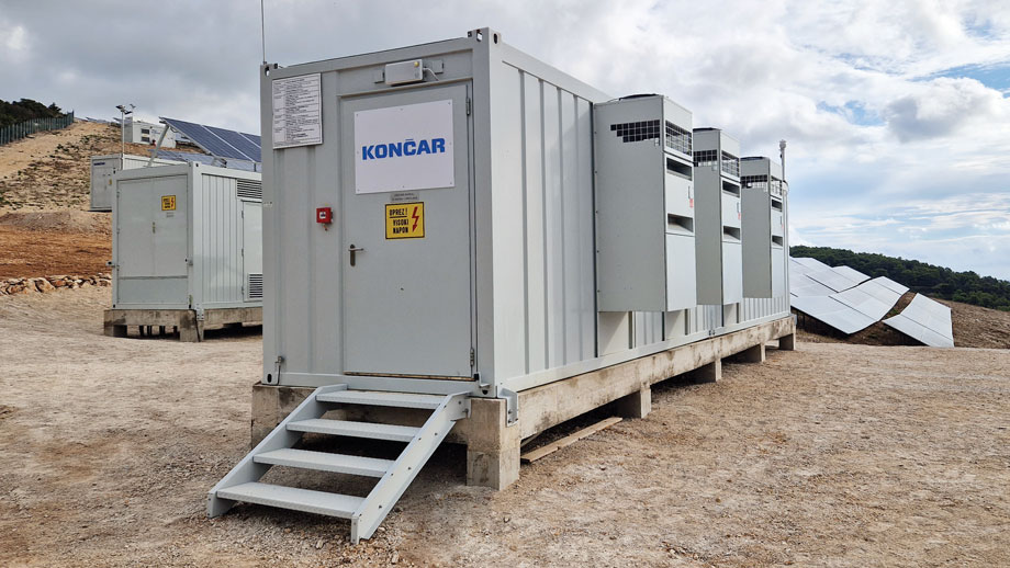 Battery storage system on Vis island