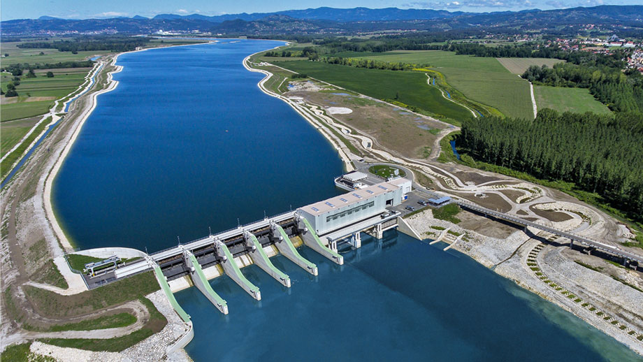 Brežice HPP in Slovenia