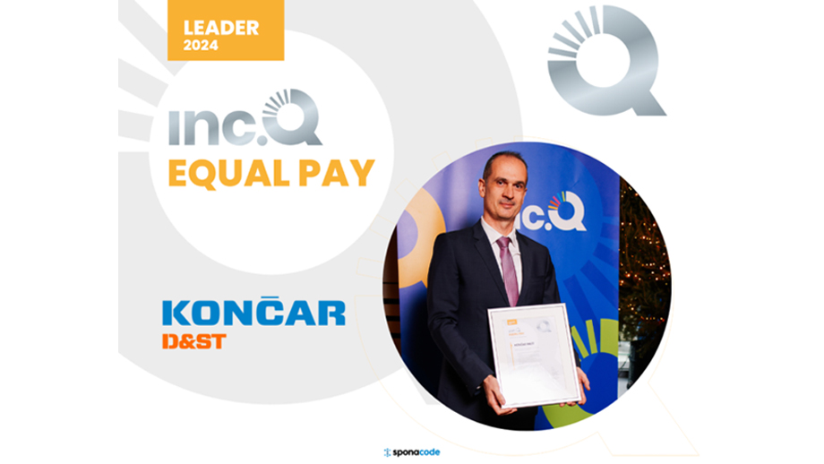 Equal Pay Certificate for KONČAR - D&ST