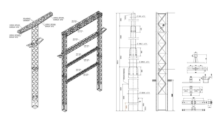 load bearing steel structures and fasteners