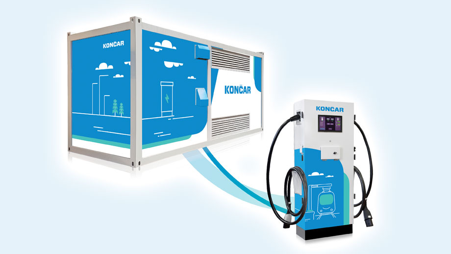 Battery charger for batteries onboard rail vehicles