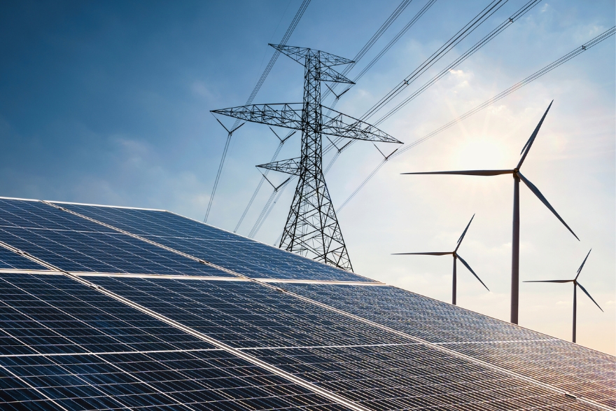 Solarni paneli, dalekovod i vjetroelektrane