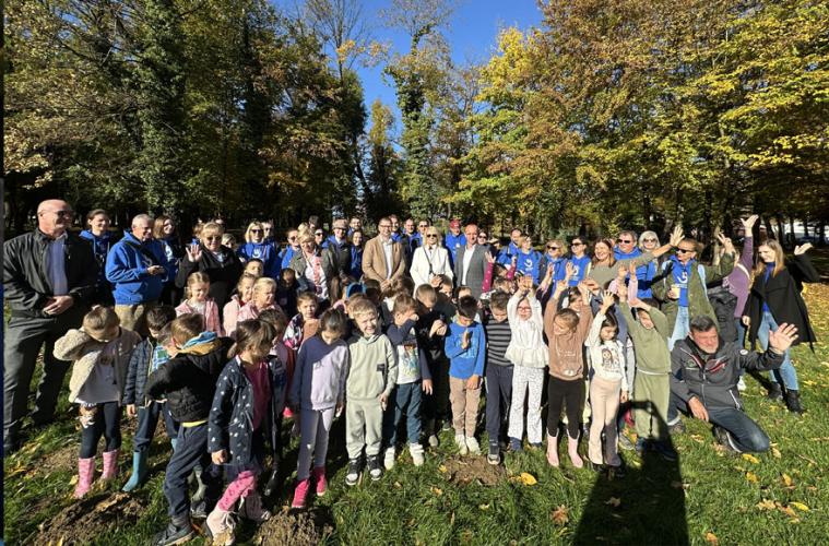 Volunteering reforestation action in Zaprešić