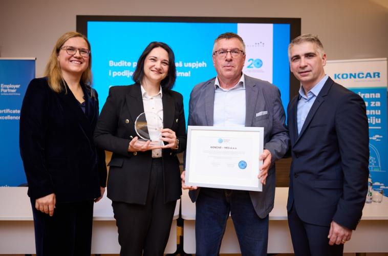 KONČAR primio certifikat Employer Partner