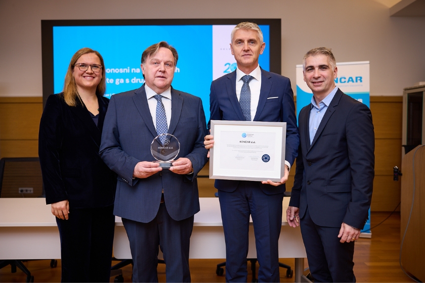 KONČAR awarded Employer Partner certificate