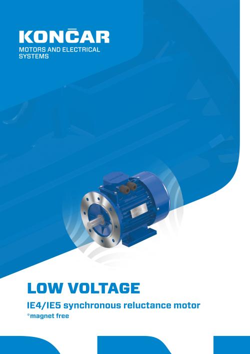 Low voltage IE4 and IE5 synchronous reluctance motor