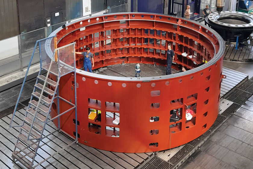 We delivered one of the largest stator housings to a customer in France